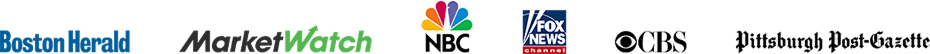 Boston Herald, MarketWatch, NBC, Fox News, CBS, Pittsburgh Post-Gazette
