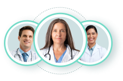 Three licensed health professionals